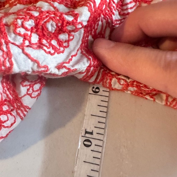 Ann Taylor LOFT Red Embroidered Pattern Shorts Size 2 Coastal‎ Boho - Picture 10 of 11